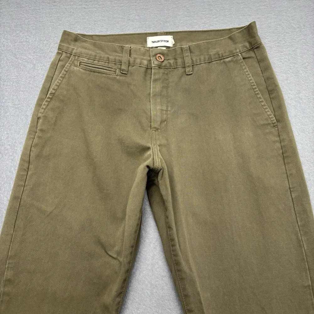 Taylor Stitch Pants Mens Size 31 (30x30) Democratic Fit Green‎ 100% Cotton Chino